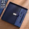 Caixa de Presente de Caderno A5 de Folhas Soltas de Alta Qualidade Logo Personalizado Bloco de Notas de Trabalho Simples Reunião de Escritório de Negócios