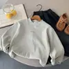 Kino Camada Base Infantil Inverno Novo Produto Roupa Infantil Meninos e Meninas Estilo Coreano Espessada Quente Top Casual Versátil