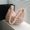 Comércio exterior nova bolsa nuvem plissada versátil moda ombro portátil bolsa dumpling grande capacidade algodão penugem axila bolsa feminina