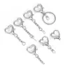 Venta al por mayor del fabricante Llavero con Cierre de Pinza de Langosta en Forma de Corazón Aleación de Zinc Figura de Corazón Cadena de Ocho Figura de Cuatro Secciones Accesorios para Joyería DIY
