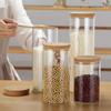 Frasco de Vidrio Sellado para Almacenamiento, Recipiente para Té, Granos de Café, Dulces y Granos, Botella de Vidrio con Tapa