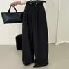 Pantalones casuales anchos de estilo coreano para mujer, nuevos pantalones anchos holgados que estilizan y caen bien, pantalones de vestir elegantes y versátiles para mujer