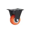 Rueda Pequeña Naranja Rueda Direccional Engrosada Carrito Rueda Universal Núcleo de Hierro Silenciosa Antideslizante Tornillo Rueda Pequeña