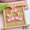Accesorios de Resina de Cereza de Penetración de Hielo Transparente Parche de Pegamento de Crema para Funda de Teléfono Hecha a Mano DIY Accesorios para el Cabello Pasador Hebilla de Zapato Material