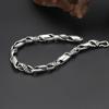 Fábrica al por mayor, joyería de plata esterlina s925, versión coreana creativa de pulsera de plata tailandesa para hombres, joyería de mano con personalidad de moda.