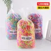 Paquete de 1 kg de Gomas Elásticas Gruesas Desechables para Niños, Ligas para el Cabello para Niñas, Cuerdas para el Cabello de Bebé, Accesorios para el Cabello