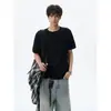 Camiseta casual esportiva retrô de malha com gola Henry estilo americano, manga curta, masculina, para o verão, estilo old money, corte solto