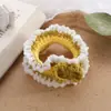 Cristal Blanco Cumpleaños Rosa Alta Elasticidad Tejido para Mujer Empaque Separado Flor Hecho a Mano Cuerda Simple para la Cabeza