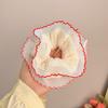Diadema de encaje dulce, anillo para el intestino grueso, tocado pequeño y fresco, cola de caballo, cabeza de bola, cuerda para el cabello, accesorios para el cabello de estilo coreano con diseño de pata de gallo