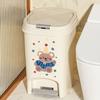 Papelera de Cocina de Alta Apariencia con Gran Capacidad y Pedal de Pie, Estampado de Dibujos Animados, Modelo Nuevo para Baño y Dormitorio, Cubo de Basura con Tapa de Apertura Automática