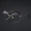 Gafas de Sol Poligonales Sin Marco Estilo Europeo y Americano Jamie 6511 para Mujer, Lentes Degradados Oceánicos, Gafas de Moda Irregulares