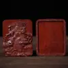 Madera de Azufaifo Golpeada por el Rayo Zhao Gongming Montando un Tigre Colgante Thangka Caja Ga Wa Colgante Se Puede Combinar con un Álbum de Talismanes Montado en Vidrio
