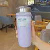 Copo Térmico Simples para Estudante Fofo com Letra Alto Nível Portátil Bouncing Copo de Água Copo de Água de Aço Inoxidável