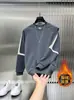 Sudadera de cuello redondo con forro polar estilo americano para otoño e invierno para hombre, versátil, holgada, moderna, casual, camiseta de manga larga para hombre