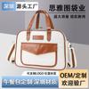 Bolsa de almoço de lona impermeável de grande capacidade personalizada, bolsa para almoço de escritório, bolsa térmica Peva à prova de óleo
