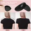 Populares ombreiras de silicone, antiderrapantes, sem costura, para ombros estreitos e ombros em ângulo reto, uma almofada adesiva mágica, aumentada e espessada, silicone que não sai