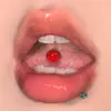 Piercing de língua com glitter fino de 8 cores, ornamento de língua espiral externo em aço inoxidável, joia de piercing de argola para língua em aço titânio, venda quente transfronteiriça no atacado de Yiwu