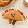 Pingente Criativo de Boneco Sanduíche de Pelúcia para Mochilas de Meninas, Decoração de Chaveiro, Enfeite Pendurado, Acessório de Brinquedo de Garra