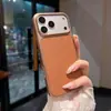 Nueva Textura de Cuero de Lichi Sensation Piel Adecuada para Funda de Teléfono Apple 17 Pro Max con Pintura Metálica, Cobertura Total, Anti-Caídas para iPhone 16
