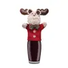 Nuevo Juego de Botellas de Vino de Alce de Amazon Transfronterizo Adornos de Decoración de Muñeco de Nieve Champagne Vino Tinto Tejido Decorativo Juego de Cerveza