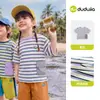 100% AlgodónCamiseta para Niños Dudu Home Camiseta Básica para Niñas Otoño Conjunto de Otoño Top Infantil Manga Corta Moderno