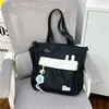 Bolsa fofa de grande capacidade para aulas de reforço para alunos do ensino fundamental II e médio, novo estilo Harajuku, bolsa de ombro casual da moda, bolsa de mão, mochila escolar