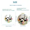 Kit de Bordado de Panda Transfronterizo Nórdico Ins Decoración de Sala de Estar Hecho a Mano DIY Arte de Pared Venta al por Mayor desde Fabricante