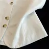 Colete Minimalista Branco de Alto Padrão em Tencel e Linho para Mulheres, Novo Versátil de Verão 2026, Top Sem Mangas com Gola Redonda