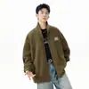 Moletom Quente de Lã Polar para Homens, Roupa Externa de Outono e Inverno, Blusa Masculina Solta de Manga Longa no Comprimento do Ombro, Jaqueta Novo Estilo 2026