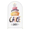 Temu Amazon Exclusivo Transfronterizo 1 Pieza Cubierta de Arco de Cumpleaños Tela de Fondo Elástica en Forma de U Decoración de Fiesta Se Puede Personalizar Según la Imagen