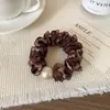 Goma para el pelo de organza estilo coreano con perlas artificiales para mujer, suave y versátil, alta elasticidad, adecuada para coletas bajas, suave con el cabello