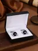 Novedad Estilo Plata Redondo Simple Piedras Preciosas Multicolor Cristal Gemas Gemelos para Hombres y Mujeres Puños de Camisa Flor Plateada Gemelos