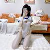 Lencería Sexy para Mujer, Uniforme de Deseo Puro, Archivo Abierto, Apasionado Calado, Traje Sin Quitar, Mono de Juego de Roles