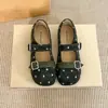 Primeiro Encontro Temporada Sapatos Mocassins de Solado Macio Femininos 2026 Outono Combinar com Saias Sapatilhas Mary Janes Sapatos Pretos para o Trabalho