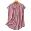 Foto Real Camisa Retro Francesa para Mujer Verano 2025 Nuevo Estilo Elegante Moderna Camisa Holgada Nicho Casual Top
