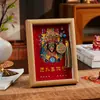 Thangka Zakhilaam Deus Amarelo da Riqueza Deus Preto da Riqueza Ornamento Thangka para Reunir Tesouros e Atrair Riqueza, Mascote de Adoração para Escritório Loja