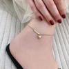 Tobillera Ins de Cara Sonriente de Bosque Estilo K para Mujer 2024 Tendencia Acero de Titanio Lujo Accesible Tobillera Estilo Frío Accesorios Populares