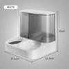 Alimentador automático de agua potable para perros y gatos, tazón de almacenamiento de alimentos transparente de gran capacidad de 2,8 l integrado.
