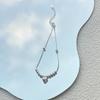 Pulsera de Amor de Plata Esterlina S925 Simple Plata Brillante Cuentas Redondas Diseño de Nicho Femenino Pulsera Versátil Pulsera Elegante