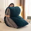 2026 Novo Modelo Comércio Exterior Transfronteiriço Tafetá Lã de Cordeiro Jacquard Colcha de Inverno Espessa Dormitório Cama de Solteiro e Casal Núcleo de Colcha Atacado