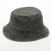 Chapéu de Pescador em Jeans Lavado Retrô para Primavera e Outono Chapéu Bucket Liso para Homens e Mulheres Casais Proteção Solar ao Ar Livre Respirável Chapéu de Aba Larga