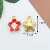 Accesorios de bricolaje Serie Roja Material de aleación Flor clásica Ins Pendientes Pulsera Llavero Colgante