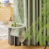 Chenille estilo japonês sombreado jacquard espessado combinação de cores lírio cortina pequena fresca macia glutinosa luxo leve acabada atacado