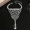 Pulseira de Dedo Sem Dedos Estilo Princesa Coroa Completa de Diamantes Novo Estilo de Fronteira Corrente de Pulso de Malha com Strass da Moda Sexy para Mulheres
