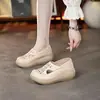 Liquidación Marca Bai Zhenhe Zapatos Planos Cerrados de Cuero Genuino Ligeros con Suela Gruesa para Mujer Sandalias de Moda Simples Transpirables Calados Versátiles