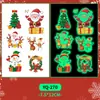 Adesivos de Natal que Brilham no Escuro, Adesivos de Tatuagem Coloridos, Essenciais para a Atmosfera Festiva, Fáceis de Aplicar e Iluminam sua Noite de Natal