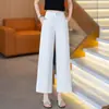 Calças da moda sob medida, de corte solto, versáteis, de perna estreita e larga para mulheres, novo estilo outono 2026, cintura alta, modeladoras, corte reto para figuras baixinhas