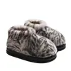Pantuflas de felpa de algodón con estampado de leopardo 2026 nuevas de otoño e invierno, engrosadas de lana de cordero, para el hogar, con suelas gruesas, antideslizantes y cálidas para mujer