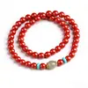 Pulsera de Arena Dorada Púrpura Cinabrio Pulsera de Cuenta de Buda de Doble Círculo Pulsera de Cuenta de Buda de Arena Imperial Venta Directa de Fábrica