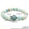 Pulsera de Tortuga de Piedra Natural Más Vendida en Amazon Turquesa/Piedra Volcánica/Ojo de Tigre Pulsera Elástica Venta al por Mayor